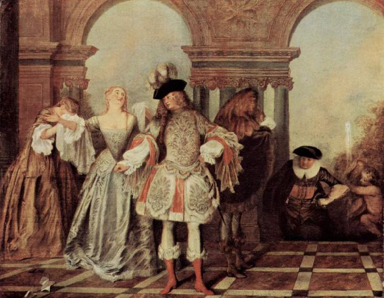 Jean antoine Watteau Franzosische Komodianten